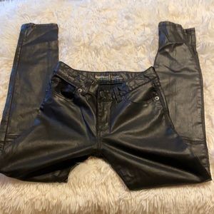 Pleather gap girls moto pants